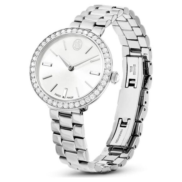 NWT Authentic Swarovski Certa Quartz Crystal Silver Dial Women's Watch - Picture 2 of 3